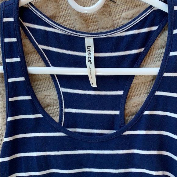 Women’s Navy and White Striped sundress/coverup - Picture 2 of 3